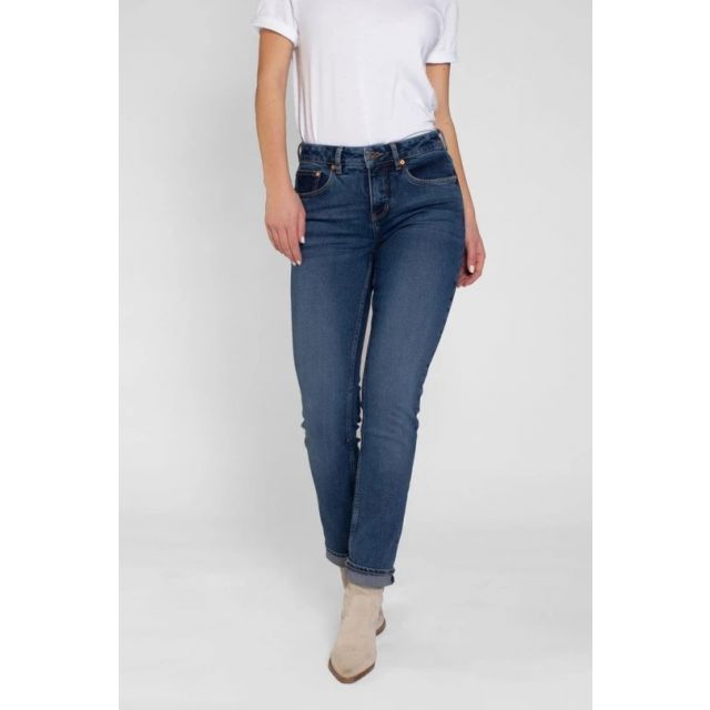 SARA STRAIGHT - Jeans - worn indigo
