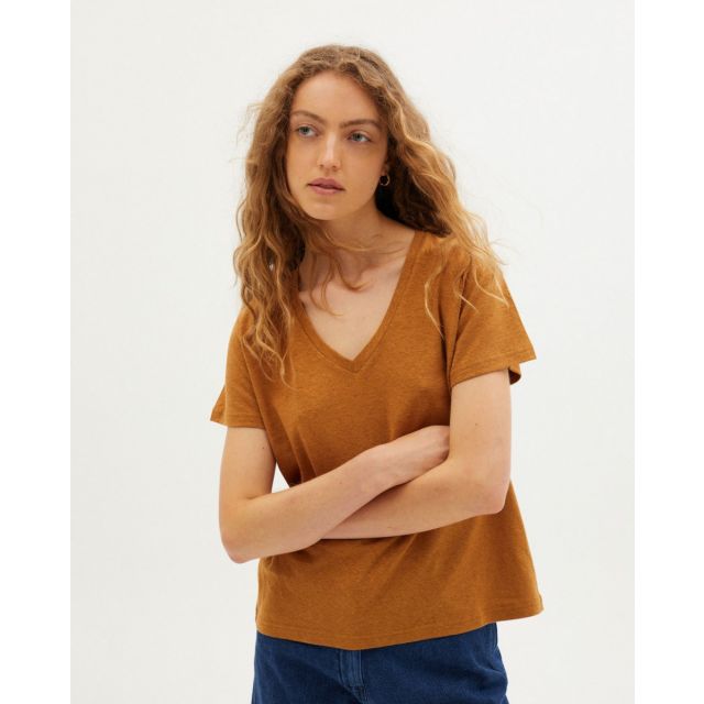 CLAVEL HEMP - T-Shirt - brown