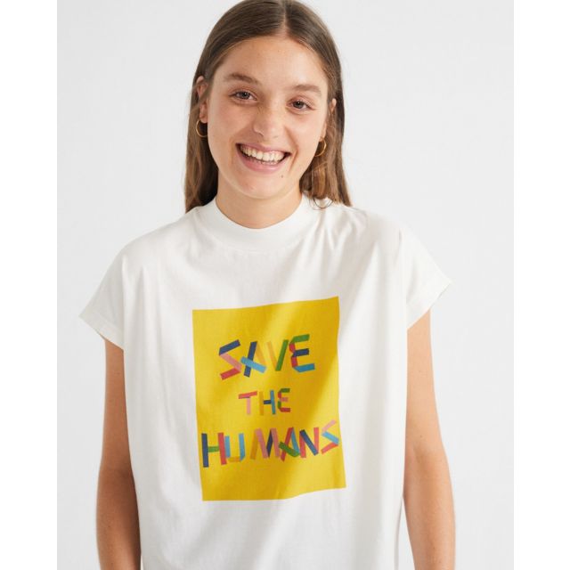 SAVE THE HUMANS - T-Shirt - off-white