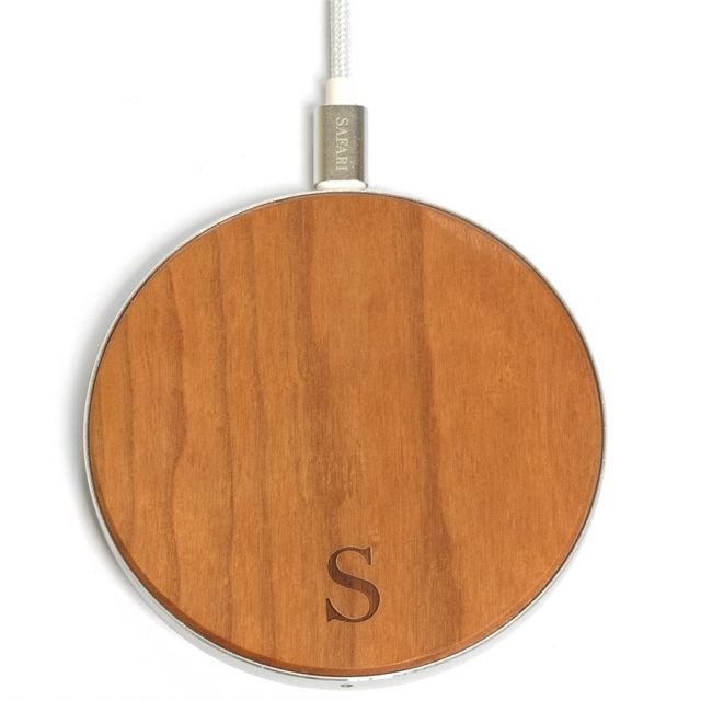 CIRCLE WOOD - Wireless Charger - cherry